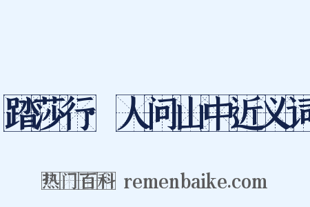 踏莎行·人问山中近义词是什么意思的图片